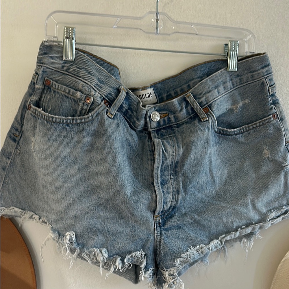 Agolde Women's Blue Denim Shorts